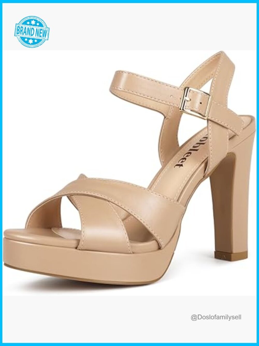Strappy Chunky Heels Sandals Block Heel Open Toe Ankle Strap Summer Dress Shoes